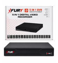 FURY 7 Kameralı 5MP Lens 1080P 6 Warm LED Renkli Gece Görüşlü Güvenlik Kamera Sistemi 500GB 1606