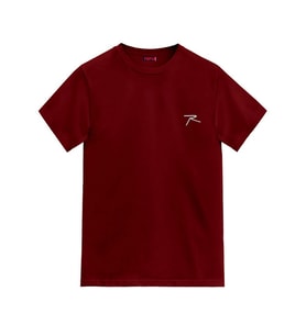 Raru AGNITIO Erkek Pamuklu Bordo Günlük T-shirt
