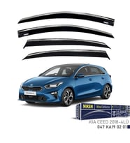 Kia Uyumlu Ceed -2018 Kromlu Cam Rüzgarlığı 4Lü Parça