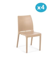 Omnipazar SY-2506 Plastik Eve Bahçe Koltuk Sandalye 4'lü Set