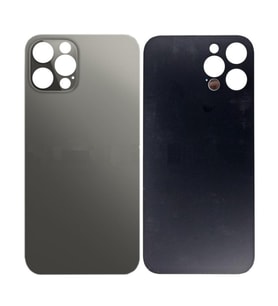 Apple iPhone 12 Pro Uyumlu LOGOLU Arka Pil Batarya Kapağı - LENS HARİÇ (Siyah)