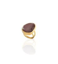 Kadir Jewellery 22 Ayar Altın Kaplama Kadın Fosil Taşlı Yüzük