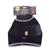 Cattie Havalı Dokuma Kedi Göğüs ve Gezdirme Takımı Large Siyah 1.5x30-40 Cm