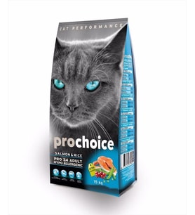 Prochoice Pro 34 Somonlu ve Pirinçli Yetişkin Kedi Maması 15 KG
