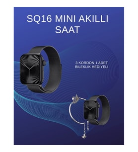 Mey İthalat® SQ-16 Mini Series 10 Akıllı Saat Spor Modları, Bildirim ve Müzik Kontrolü
