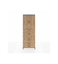 Arges Dolap 4 Raflı 4 Çekmeceli 4 Kapaklı 88x30x243 Antrasit-Çam