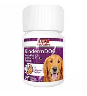 Bio Pet Active BioDerm Biotin ve Çinko Köpek Tableti 37,5 Gr (75 Tablet)