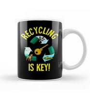 Recycling Is Key Cute Eco Environment Health Kupa Bardak Porselen