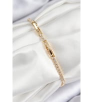 Pirinç Zirkon Taşlı Deniz Yıldızı Model Gold Renk Kadın Bileklik 5886 - HPSBYI3207-9884