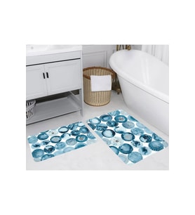 Eliana Home Baskılı 2'li Banyo Paspas Takımı RVG5252