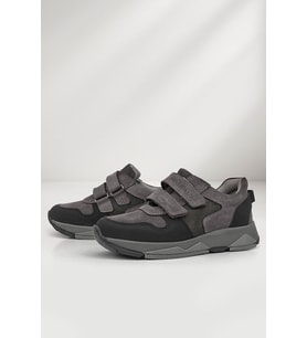 Rakerplus Hakiki Deri Gri Çocuk Sneakers Spor Ayakkabı