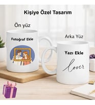 BK Gift Kişiye Özel Kendin Tasarla Beyaz Kupa Bardak, Sevgiliye Hediye, Arkadaşa Hediye, Doğum Günü Hediyesi