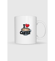 İ Love Coffee Tasarımlı Kupa Bardak
