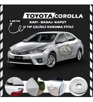 Toyota Corolla Oto Araç Kapı Koruma Fitili 5metre Parlak Beyaz Renk