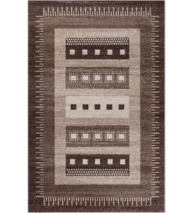 Eliana Home Baskılı, Yıkanabilir Kaymaz Taban Salon Halısı LNA0370 100x150 cm (Kahverengi)