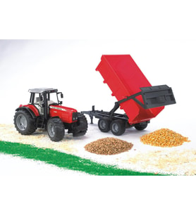Bruder Massey Ferguson 7480 Traktör & Römork BR02045