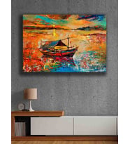 Koç stüdyo Modern tasarım kanvas tablo 50x70 (Çok Renkli)