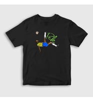 Presmono Unisex Çocuk Siyah Brasil Futbol Pele T-Shirt 370439tt