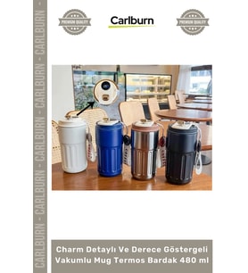 #Termos Dijital Isı Yalıtımlı Çift Katmanlı Charm Detaylı Derece Göstergeli Vakumlu Mug Termos Barda