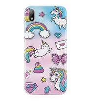 Huawei Y5 2019 Kılıf Silikon Desen Özel Seri Unicorn Mektup 1800