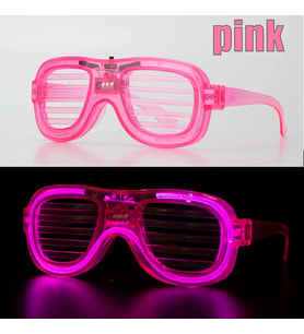 Pembe Led Işıklı Parti Gözlüğü - Neon 3 Modlu