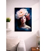 FLORAL WOMAN1  TASARIM MDF TABLO (27X18)