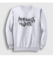 Presmono Unisex Beyaz Logo Motionless In White Sweatshirt 166242tt (Beyaz)