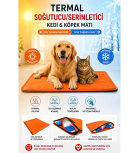 Turuncu Termal Soğutucu Kedi ve Köpek Matı, Serin ve Rahat Uyku