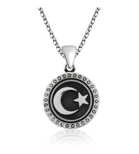 TÜRK BAYRAĞI 925 AYAR GÜMÜŞ KOLYE