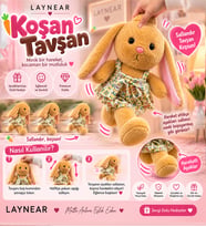 Elbiseli Kahverengi Koşan Tavşan 50 cm