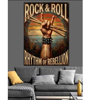 Rhythm Of Rebellion Davulcu Eli Dekoratif Kanvas - Mdf Ahşap Tablo