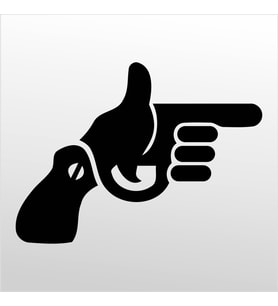 Folyo Sticker El Silahı 100cm Uzunluk