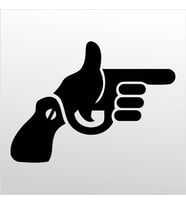 Folyo Sticker El Silahı 100cm Uzunluk