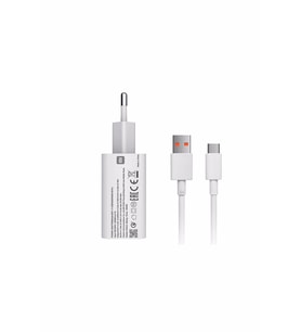 HUAWEİ Mate 30E Pro 5G Uyumlu Hızlı Şarj Cihazı Xiaomi 33W Turbo Hızlı Şarj Ve Kablosu (Beyaz)