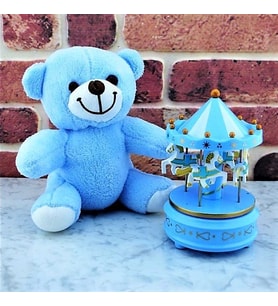 Peluş Ayıcık Ve Atlıkarınca Müzik Kutusu