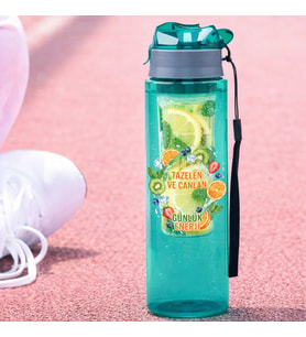 BK Gift Detoks Tasarımlı Süzgeç Hazneli Suluk 800 ml -3, BPA İçermeyen Detoks Matara