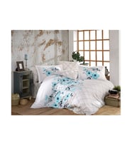 Kingsize Poplin Nevresim Belinda Mavi
