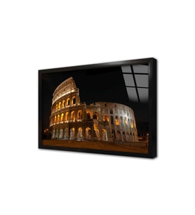 Roma Kolezyum Gece Çerçeveli Cam Tablo