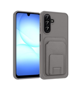 Samsung Galaxy A17 Kılıf Kartlıklı ve Deri Dokulu Şık ApexWallet Premium Kapak RYC/Bikart
