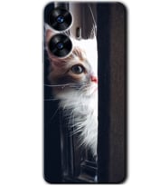 Realme C55 Kılıf HD Desen Baskılı Kılıf - Kedi Bakışı