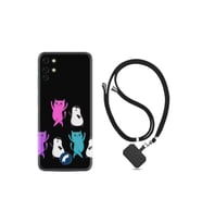 Reeder S19 Max Kılıf Ipli Boyun Askılı Desenli Life Silikon Cat Dance 1824
