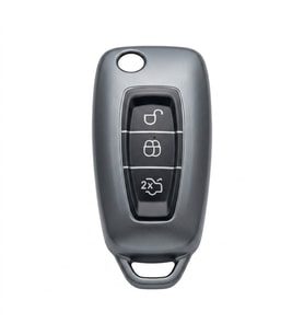 Ford Focus/Cmax/Fiesta/Mondeo/Transit Uyumlu Silikon Oto Anahtar Kumanda Kabı Kılıf Gri