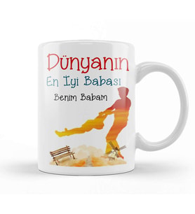 Babalar Günü Babaya Hediye Kupa Bardak Porselen