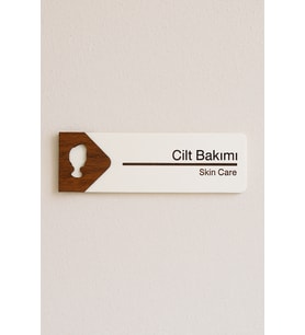 Lucena Cilt Bakımı Ofis Oda Kapı İsimliği Yönlendirme Tabelası Levhası Kişiselleştirilebilir