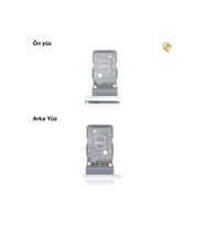 Samsung Galaxy S21 ile Uyumlu Sim İç Yuvası Çiftli Beyaz Çiftli sim yuvası ikili sim tepsisi çiftli sim aparatı dual sim çekmecesi