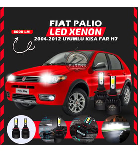 Fiat Palio 2004-2012 Kısa Far Uyumlu Şimşek Etkili Led Xenon Light Series H7
