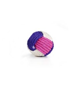 Beeztees Kedi Oyuncağı, Sisal Örgü Top, Kediotlu, 6cm (Çok Renkli)