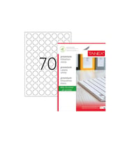 Tanex Lazer Etiket 100 Yaprak 25 Mm Yuvarlak Lazer Yazıcı Etiketi