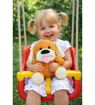 25 cm Peluş Köpek - Çocuklar İçin Sevimli Oyun Arkadaşı