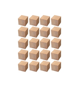 Ticon Ahşap Küp 2x2x2 20'li Paket Naturel